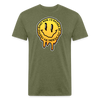 I'd rather be legkicking my friends smiley shirt - heather military green