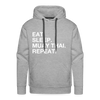 eat sleep muay thai Adult Hoodie - heather grey