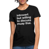 Introvert Muay Thai Women T-Shirt - black