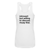 Introvert Muay Thai Women’s Racerback Tank Top - white