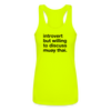 Introvert Muay Thai Women’s Racerback Tank Top - neon yellow