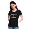 Muay Thai vs Everybody Women's V-Neck T-Shirt - black