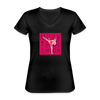 Muay Thai Chick Women's V-Neck T-Shirt - black