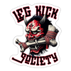 Leg Kick Society Sticker - white matte